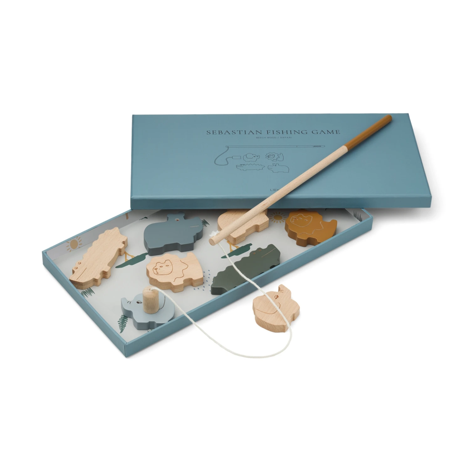 Liewood Jeu De Pêche En Bois Safari Golden Caramel Multi Mix 6 Liewood Jeu De Pêche En Bois Safari Golden Caramel Multi Mix – Image 4