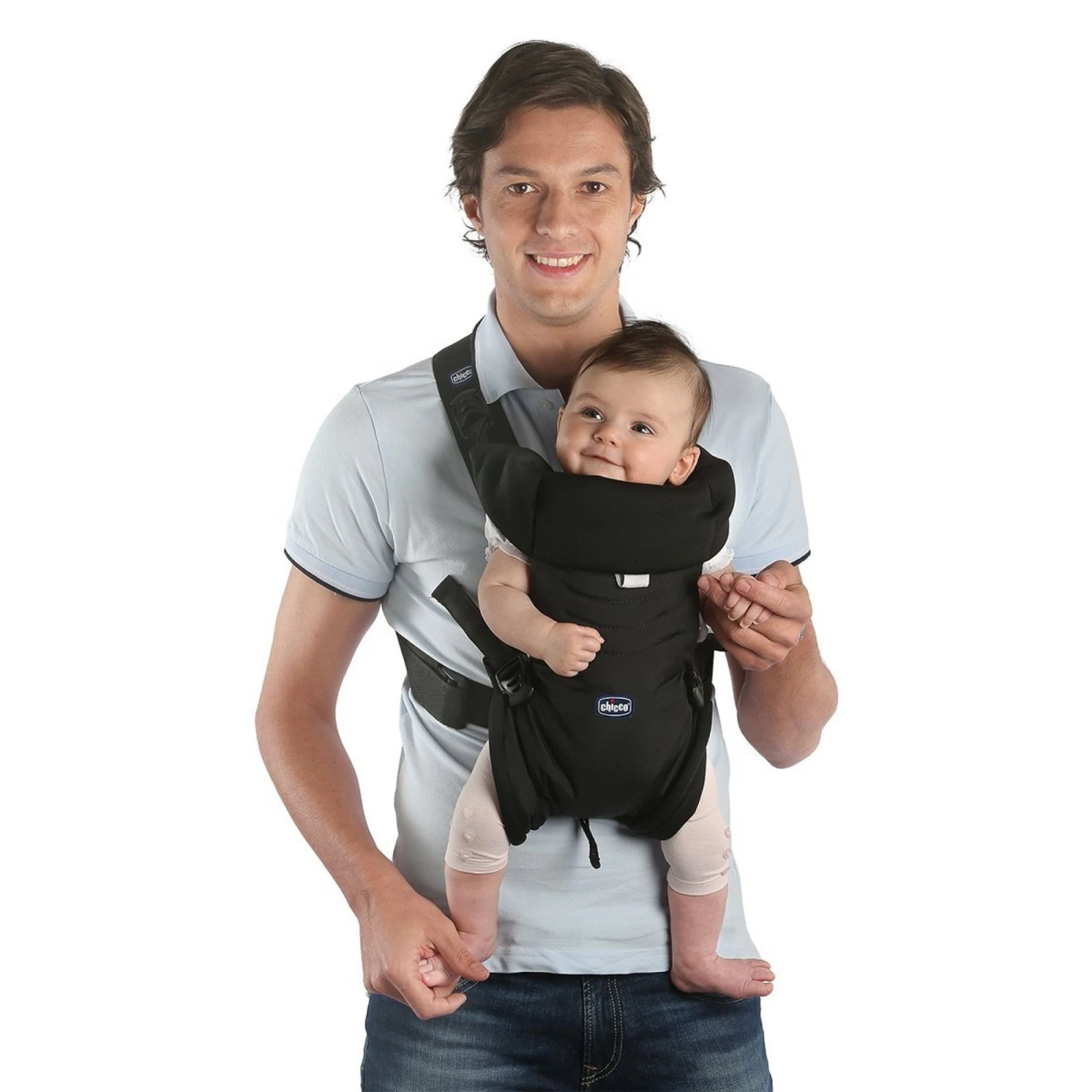 CHICCO Porte Bébé Ventral EasyFit Black Night 7 CHICCO Porte Bébé Ventral EasyFit Black Night – Image 5