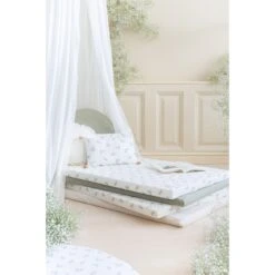 Matelas De Sol Coton Bio St Barth - Flore 11 Matelas De Sol Coton Bio St Barth - Flore -Magasin Général Pour Enfants st barth mattress 60x120x4 nobodinoz OE