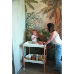 Table à Langer Avec 2 Plateaux Margot Hybride Gris -Magasin Général Pour Enfants table a langer margot 2 plateaux et repose serviette combelle 313011 OD