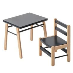 Petite Table Enfant Gabriel Anthracite 25 Petite Table Enfant Gabriel Anthracite -Magasin Général Pour Enfants table enfant combelle OI