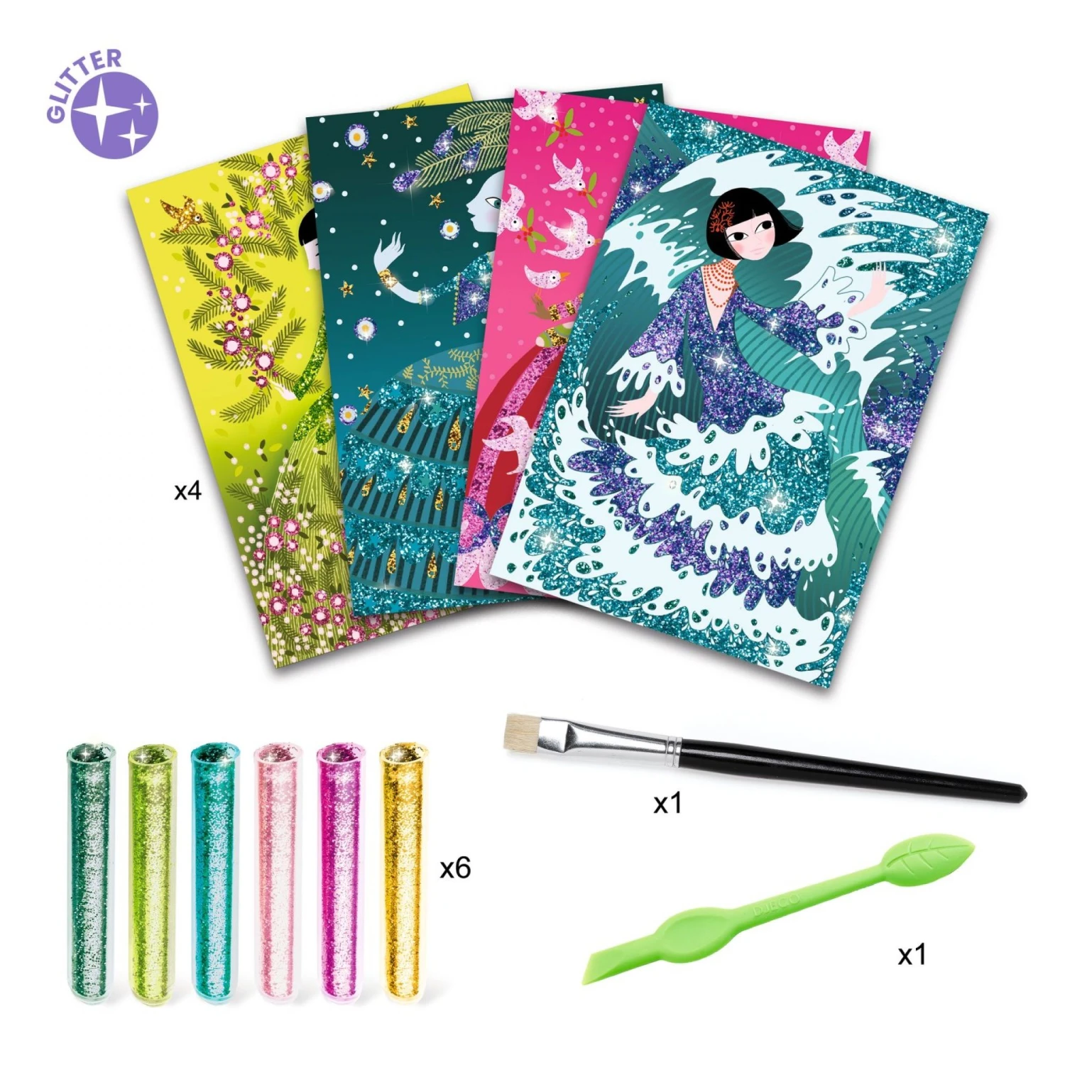 Djeco Tableau à Pailleter Robes à Paillettes 5 Djeco Tableau à Pailleter Robes à Paillettes – Image 3