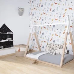 Childhome Tipi De Lit Bébé 70 X 140 Cm Naturel Et Blanc 7 Childhome Tipi De Lit Bébé 70 X 140 Cm Naturel Et Blanc -Magasin Général Pour Enfants tipi lit natblanc 70x140 child wood OC
