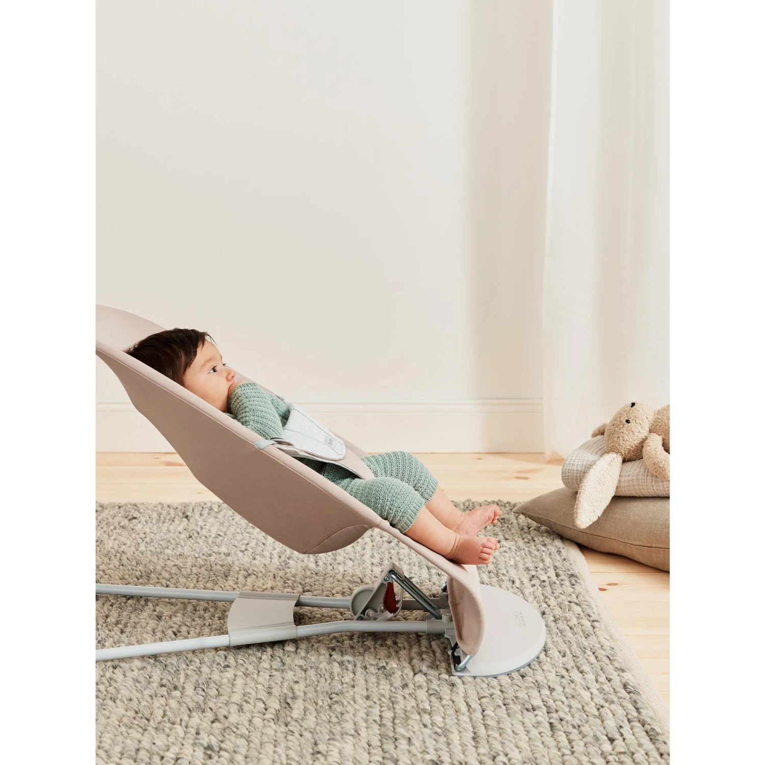 BabyBjörn Transat Bébé Balance Soft Coton Et Jersey Beige Et Gris Cadre Gris Clair 8 BabyBjörn Transat Bébé Balance Soft Coton Et Jersey Beige Et Gris Cadre Gris Clair – Image 6