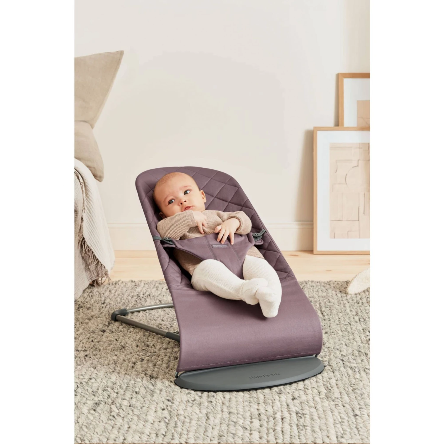 BabyBjörn Transat Bébé Bliss Coton Mauve Foncé 4 BabyBjörn Transat Bébé Bliss Coton Mauve Foncé – Image 2