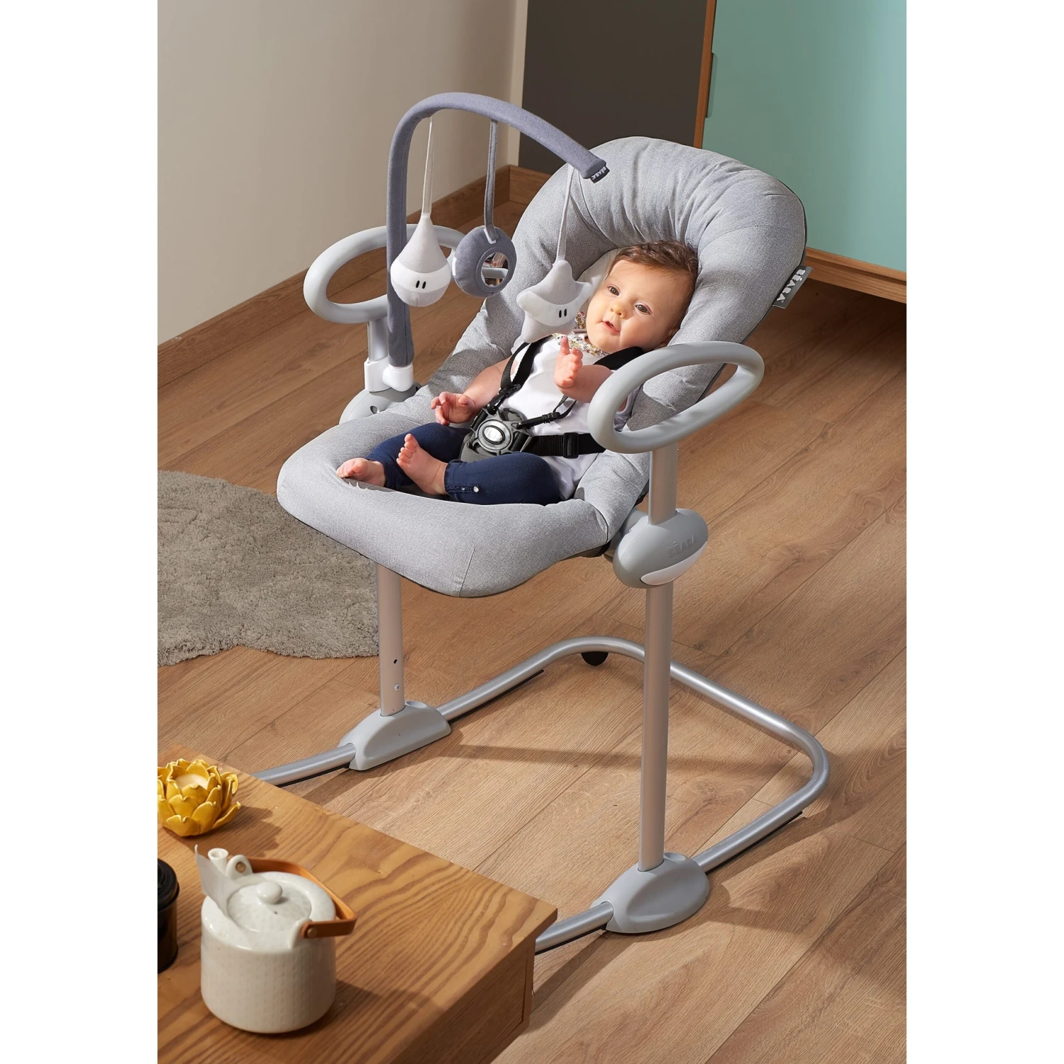 Beaba Transat Bébé Up & Down III Heather Grey 4 Beaba Transat Bébé Up & Down III Heather Grey – Image 2