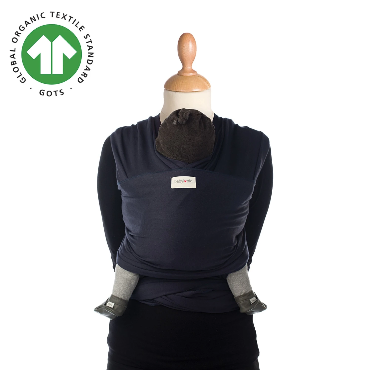 Écharpe De Portage Tricot-Slen Bio Navy Blue 3 Écharpe De Portage Tricot-Slen Bio Navy Blue