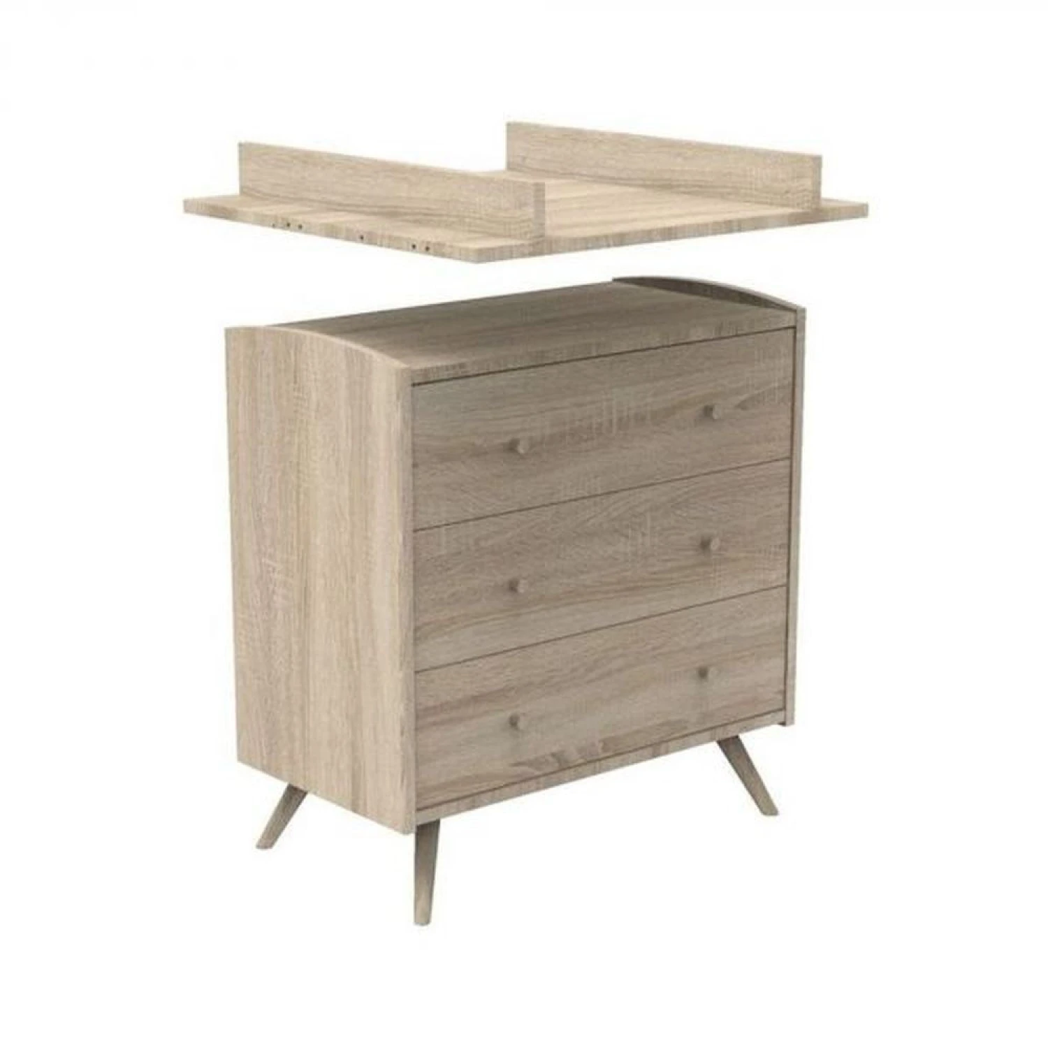 Chambre Trio Lit Bébé 60x120 Cm + Commode 3 Tiroirs + Armoire Access Bois 6 Chambre Trio Lit Bébé 60x120 Cm + Commode 3 Tiroirs + Armoire Access Bois – Image 4