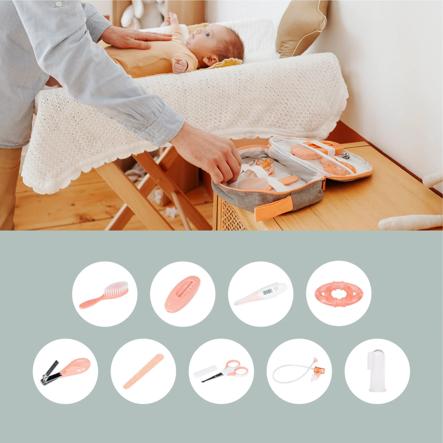 BabyMoov Trousse De Soins Bébé Pêche 5 BabyMoov Trousse De Soins Bébé Pêche – Image 3