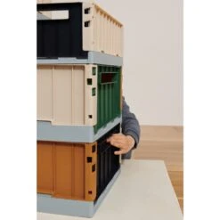 Liewood Lot De 2 Boîtes De Rangement Weston Taille M Sea Blue Mix -Magasin Général Pour Enfants weston storage box m 2 pack 6915 sea blue mix liewood OC